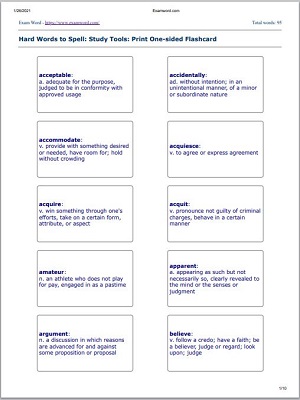 Hard Word PDF Sample - Card
