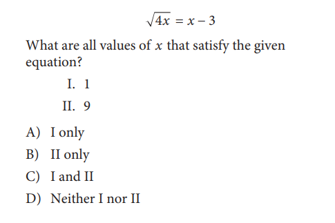 SAT math test