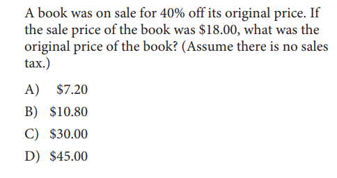 SAT math test