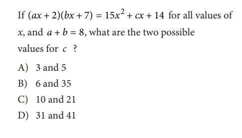 SAT math test