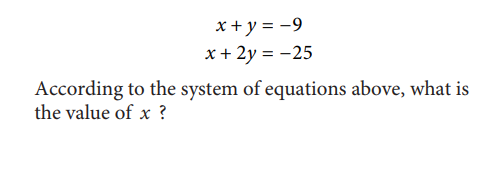 SAT math test