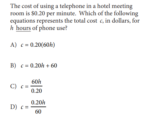 SAT math test