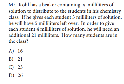 SAT math test