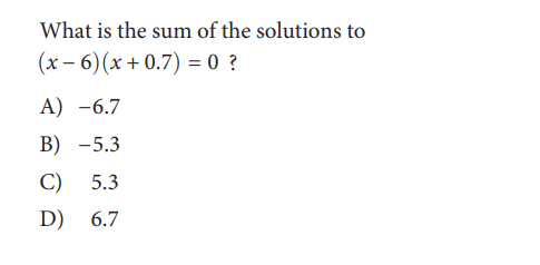 SAT math test