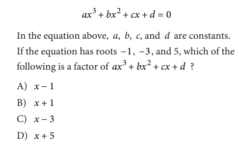 SAT math test