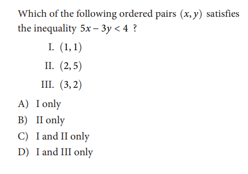 SAT math test