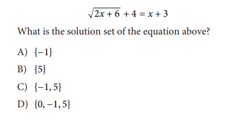 SAT math test