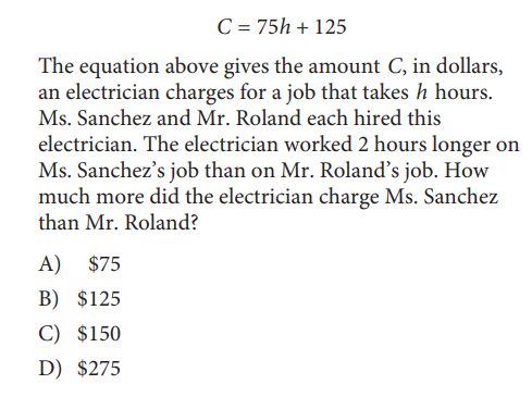 SAT math test